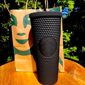 Starbucks matte black studded cup